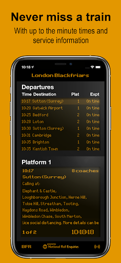 Android application NexTrain screenshort