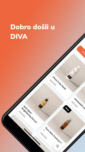 Android application Diva shop screenshort