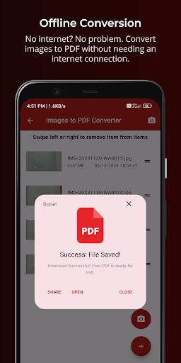 Image to PDF Creator Screen 3