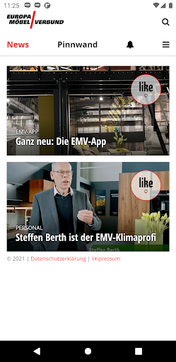 Android application EMV Europa Möbel-Verbund screenshort