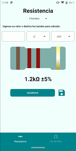 Android application Ohms screenshort