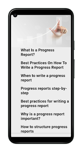 Android application How to Write a Progress Report screenshort