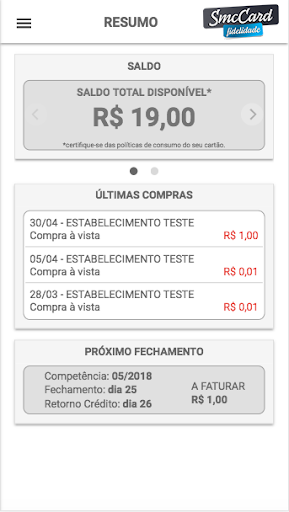 SMC CARD - Fidelidade Screen 3
