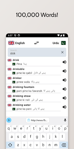 Urdu-English Dictionary Screen 2