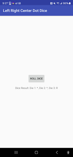 Android application Left Right Center Dot Dice screenshort