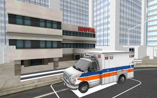 Ambulance Parking 3D Screen 3