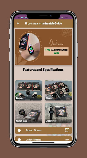 Android application i7 pro max smartwatch Guide screenshort