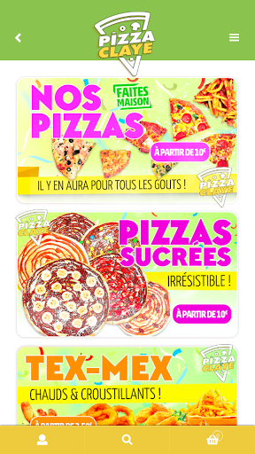 Android application PIZZA CLAYE screenshort