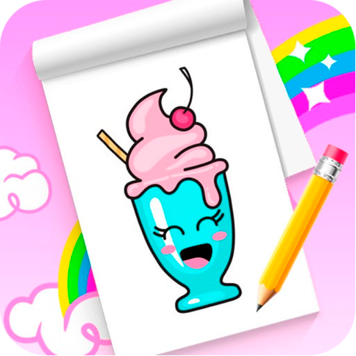 How to draw Cute Kawaii Ice Cream  Drawing to draw - Drawing to Draw 