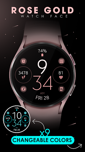 Minimal Rose Gold 2 watch face Screen 3