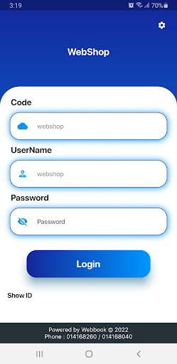Android application WebShop screenshort