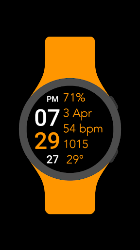 Five Big Text Watch Face
