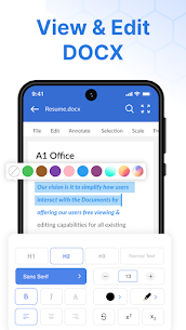 Docx Reader Word Editor MOD APK vdocx-4.112.10 (Premium Unlocked) 1