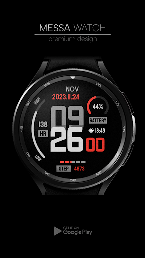 Minimal Digital Watch Face Screen 3