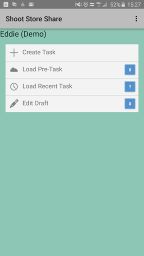 Android application Shoot-Store-Share screenshort