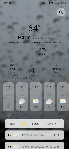 Weather App Screen 3