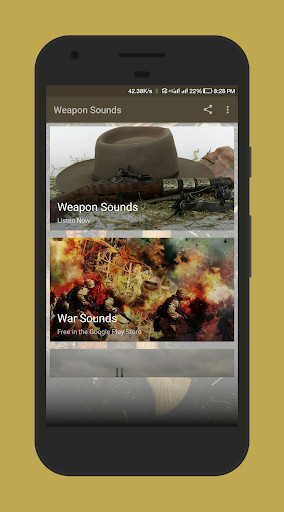 Android application Weapon Sounds screenshort