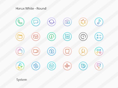 Horux White - Round Icon Pack Screenshot