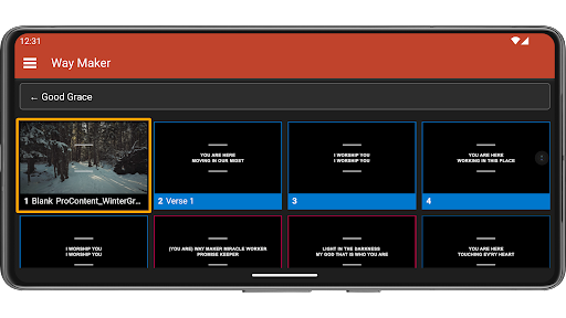 ProRemote for ProPresenter Screen 2