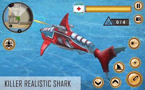 Super Shark Robot Wars - 3D Tr Screenshot