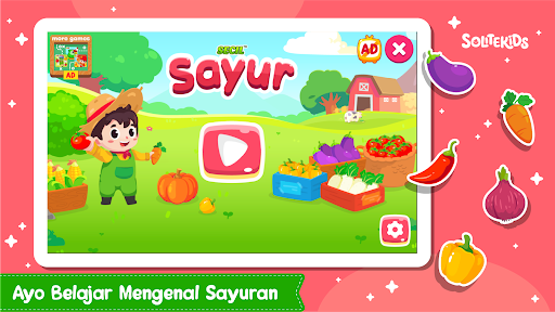 Android application Belajar Sayur + Suara screenshort