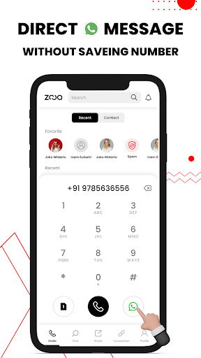 Android application Zooq: Direct Chat & Messaging screenshort