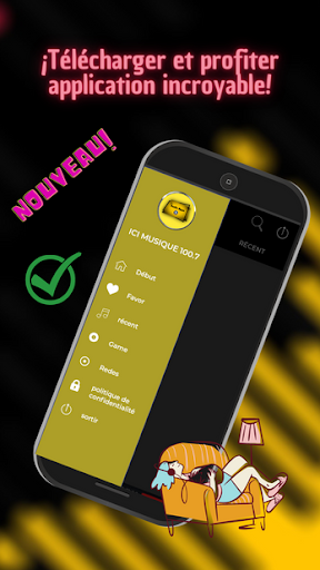 Android application Ici Musique 100.7 Montreal Fm screenshort