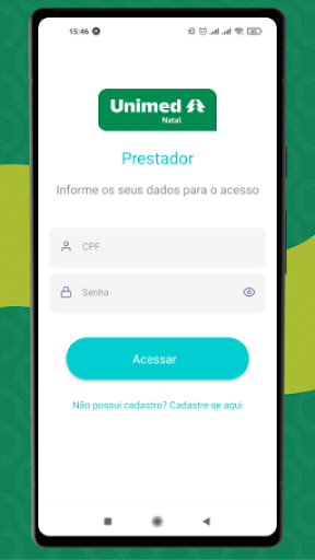 Android application Unimed Natal - Prestador screenshort