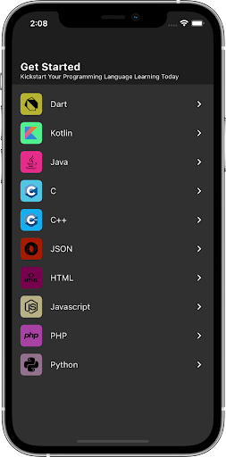 Android application Programming References screenshort