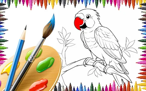 Colour paint and drawing games