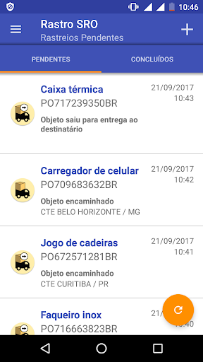 Android application Rastro SRO - Encomendas screenshort