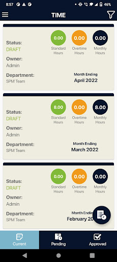 Android application Uppwise TimeTracking Sella screenshort