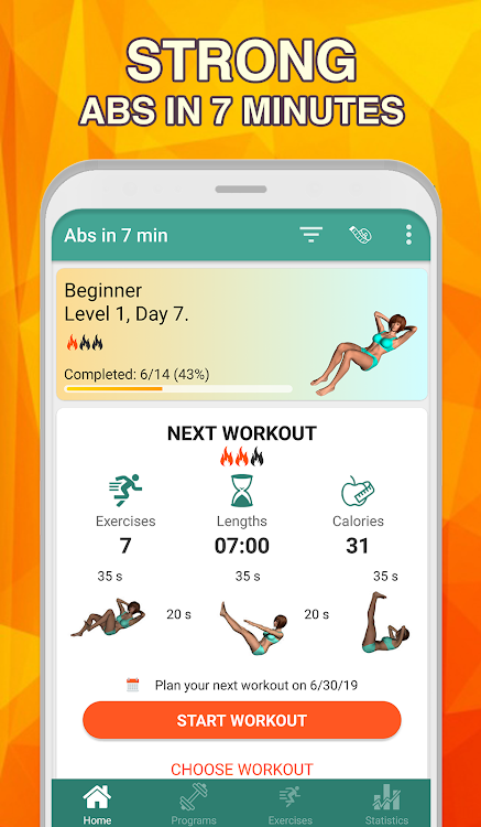 7 minute abs workout: Daily Ab - 2.1.8 - (Android)