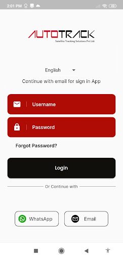 Android application Autotrack Live screenshort