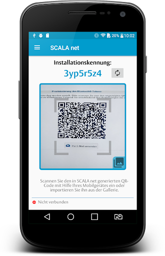 SCALA net App Access Screen 3