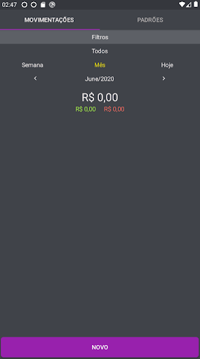 Android application Meu Bolso screenshort