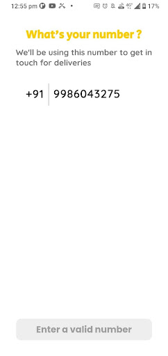 Fasta Food Delivery App Screen 3