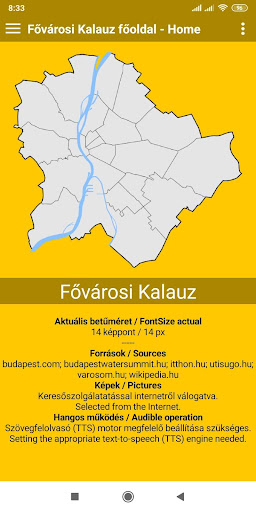 Android application Fővárosi Kalauz NIÁI Budapest screenshort