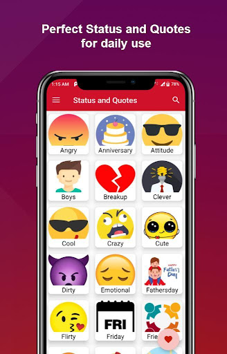 Android application Status & Quotes: Trending screenshort