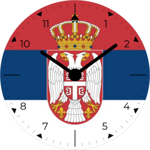 Android application Serbia Analog Watch Face screenshort