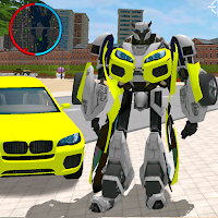 Green Robot Machin Car Transformer Robot Car Games