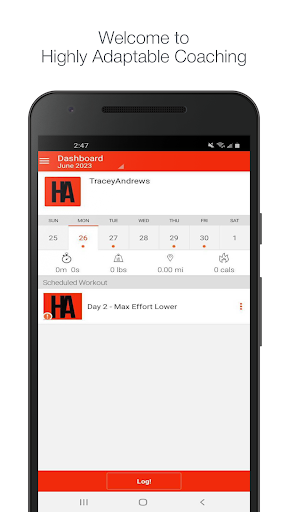 Android application Highly Adaptable Coaching screenshort
