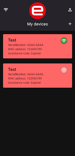 Android application EOSS WIFI screenshort