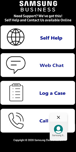 Samsung Business Support Screen 2