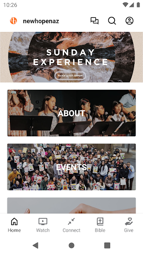 Android application NewHopeNaz Church screenshort