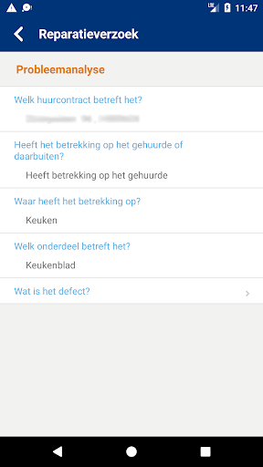 Android application Vastgoed Services screenshort