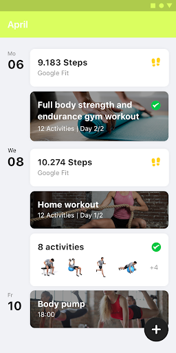 XFitClub Screen 2