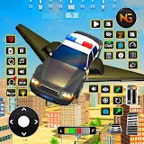 Flying Police Car Driving Game icon