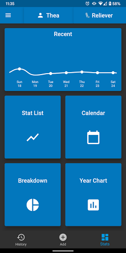 Asthma Inhaler Diary Screen 2