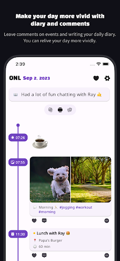 ONL: Automatic Life Summarizer Screen 2